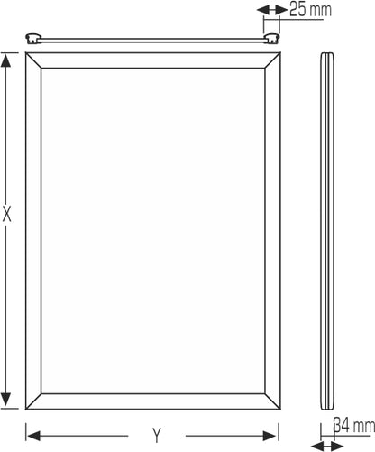 Led Frame 25 mm Double Sided