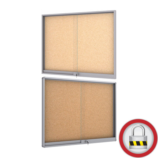 Midi Sliding Doors Notice Board "Cork"