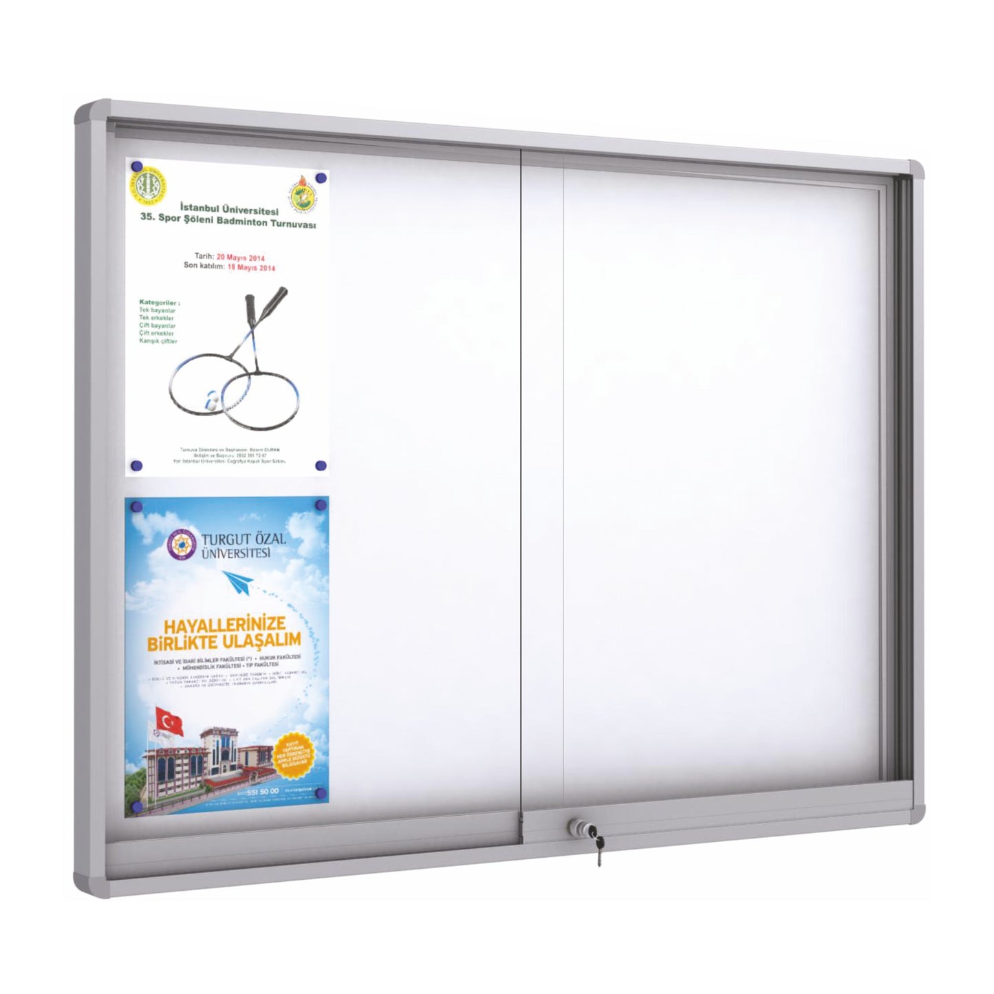 Midi Sliding Doors Notice Board "Magnetic"